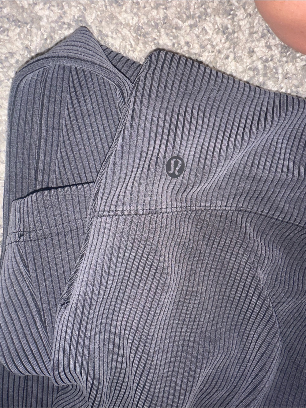 lululemon Black Ribbed High-Rise Leggings